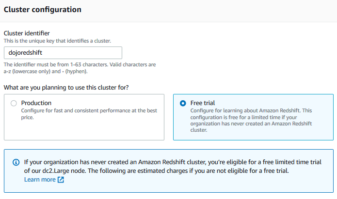 Amazon Redshift Data Lake Export - Cluster Configuration